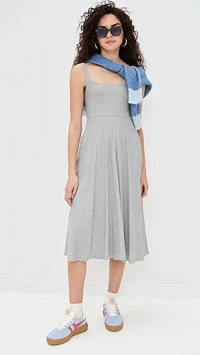 Charming Bodycon Camisole Backless Sleeveless Square neckline Bodycon Woman's Midi Dress