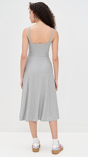 Charming Bodycon Camisole Backless Sleeveless Square neckline Bodycon Woman's Midi Dress