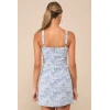 Fashion  Elegant Square Neckline Sleeveless Backless Floral Embroidered Casual Dress