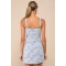Fashion  Elegant Square Neckline Sleeveless Backless Floral Embroidered Casual Dress