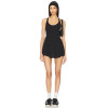 Mid Weight Jersey Fabric Cross Back Design Figure Flattering Slimming Black Halter Style Pleated Dress