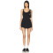 Mid Weight Jersey Fabric Cross Back Design Figure Flattering Slimming Black Halter Style Pleated Dress