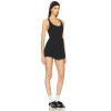 Mid Weight Jersey Fabric Cross Back Design Figure Flattering Slimming Black Halter Style Pleated Dress