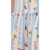 Mini length Stripe and Floral print Camisoel Square neckline Tiered ruffle hem Woman's Dress