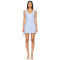 2025 Hot Sale Summer Elegant Light Blue V Neck Sleeveless Flounce Women Mini Dress