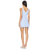2025 Hot Sale Summer Elegant Light Blue V Neck Sleeveless Flounce Women Mini Dress