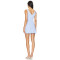 2025 Hot Sale Summer Elegant Light Blue V Neck Sleeveless Flounce Women Mini Dress
