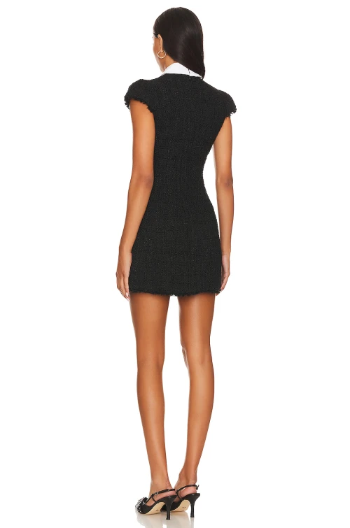 2025 Hot Sale Elegant Fashionable New Brand Indigo Polo Collar Mini Women Dress