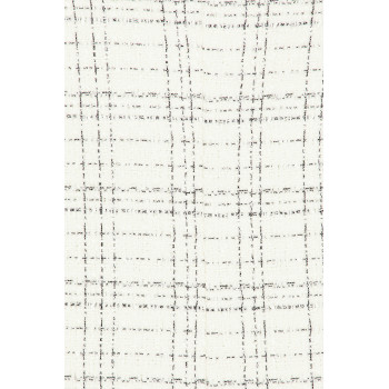 Fashionable Elegant White Tweed Round Neck Short Sleeve Buttoned Figure Hugging Mini Dress