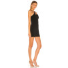 Hot Sale Sexy Black Cross Halter Neckline Backless Figure Hugging Spaghetti Strap Mini Dress