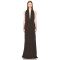 Fashionable High quality Hot sale Woman's Sleeveless Backless Halter Deep neck Backelss Maxi Dress