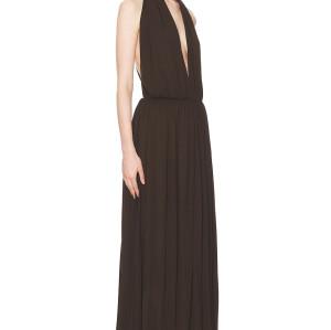 Fashionable High quality Hot sale Woman's Sleeveless Backless Halter Deep neck Backelss Maxi Dress