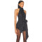 Hot Sale 2025 New Design Asymmetric Hem Halter neck Sleeveless Backless Woman's Mini Dress
