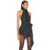 Hot Sale 2025 New Design Asymmetric Hem Halter neck Sleeveless Backless Woman's Mini Dress