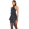 Hot Sale 2025 New Design Asymmetric Hem Halter neck Sleeveless Backless Woman's Mini Dress