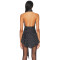 Hot Sale 2025 New Design Asymmetric Hem Halter neck Sleeveless Backless Woman's Mini Dress