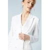 Woman's Blazer Double-breasted Hourglass silhouette Solid Color Formal Blazer