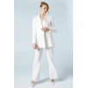 Woman's Blazer Double-breasted Hourglass silhouette Solid Color Formal Blazer
