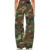 Classical High quality High waist Camo Chic Wide Leg Jeans Comfort Woman's Pants