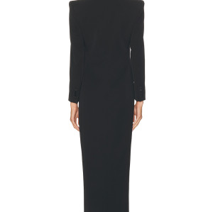 2025 New Design High quality Blazer style Side slit V neck Woman's Long Blazer Dress