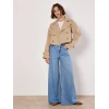 Simple  Double-Breasted Long Sleeve Solid Color Notched Lapels and Cropped Length Coat
