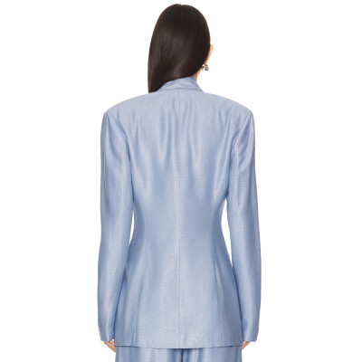 2025 New Design Fashionable V neck Slim High quality Elegant Light Customized Shiny Blazer