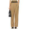 Effortless Elegant Wide Leg Belt Trims Double belts High quality Srtaight leg Woman's Leg