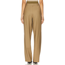 Effortless Elegant Wide Leg Belt Trims Double belts High quality Srtaight leg Woman's Leg