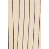 Stylish Professional Notched Lapel Collar Beige Black Striped Slim Fit Single Breasted Blazer