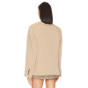 Stylish Versatile Khaki Loose Fit Buttoned Cuffs Padded Shoulders Single Breasted  Blazer