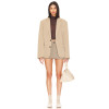 Stylish Versatile Khaki Loose Fit Buttoned Cuffs Padded Shoulders Single Breasted  Blazer