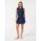 Jacket Combines a Vintage Silhouette Round Neckline Button Closure at Chest Sleeveless Short Tops