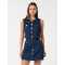 Jacket Combines a Vintage Silhouette Round Neckline Button Closure at Chest Sleeveless Short Tops