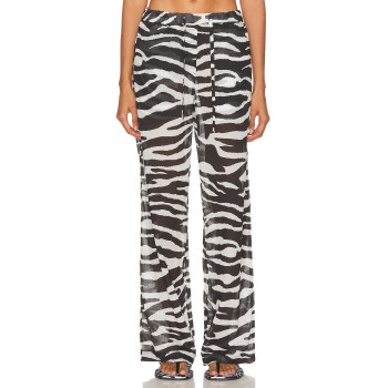 2025 Hot sale High quality Lightweight Straight Wide Leg Leopard print Woman's Pants