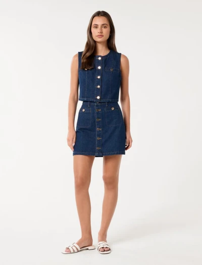 Jacket Combines a Vintage Silhouette High-Waist Design A-Line Silhouette Short Skirt