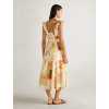 Cute Fashion Ruffle Sleeves V-Neckline Open Back Tie Knot At Back Casual Dress