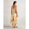 Cute Fashion Ruffle Sleeves V-Neckline Open Back Tie Knot At Back Casual Dress