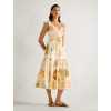 Cute Fashion Ruffle Sleeves V-Neckline Open Back Tie Knot At Back Casual Dress