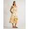 Cute Fashion Ruffle Sleeves V-Neckline Open Back Tie Knot At Back Casual Dress