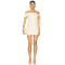 Hot Sale Off the Shoulder Fitted Short Length Beige Single Shoulder Bow Design Dress