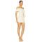 Hot Sale Off the Shoulder Fitted Short Length Beige Single Shoulder Bow Design Dress
