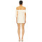 Hot Sale Off the Shoulder Fitted Short Length Beige Single Shoulder Bow Design Dress