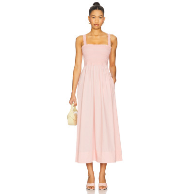 2025 Hot sale High quality Exquisite Square neck Camisole Elegant Sexy Woman's Midi Dress