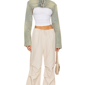 Hot sale Fashionable High quality High waist Adjustable Waist Belt Customized Ladies Pants
