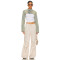 Hot sale Fashionable High quality High waist Adjustable Waist Belt Customized Ladies Pants