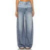 Fashionable 2025 High quality Denim Straight Wide leg Customized logo Woman's Maxi Pants