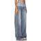 Fashionable 2025 High quality Denim Straight Wide leg Customized logo Woman's Maxi Pants