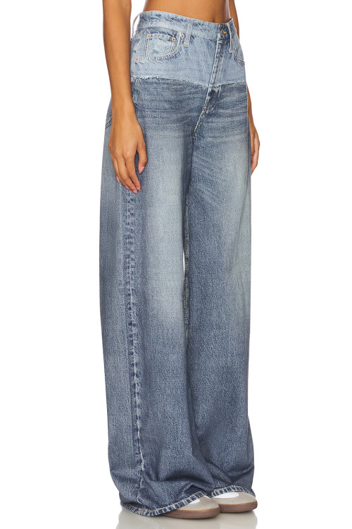 Fashionable 2025 High quality Denim Straight Wide leg Customized logo Woman's Maxi Pants