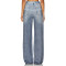 Fashionable 2025 High quality Denim Straight Wide leg Customized logo Woman's Maxi Pants