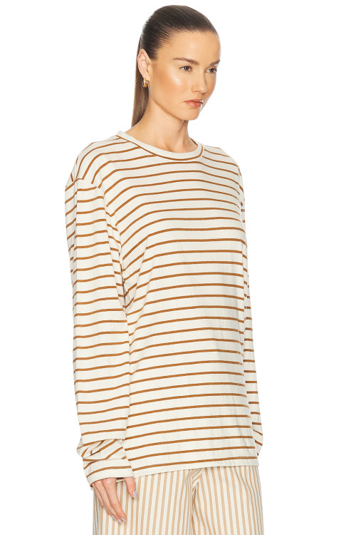 Casual Round Neckline Loose Slim Fit Plain One-Sided Long Sleeve Long Tops